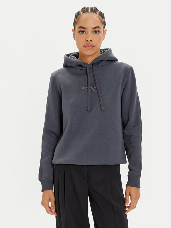 Calvin Klein Jeans Calvin Klein Jeans Pulóver Monologo J20J223536 Szürke Regular Fit