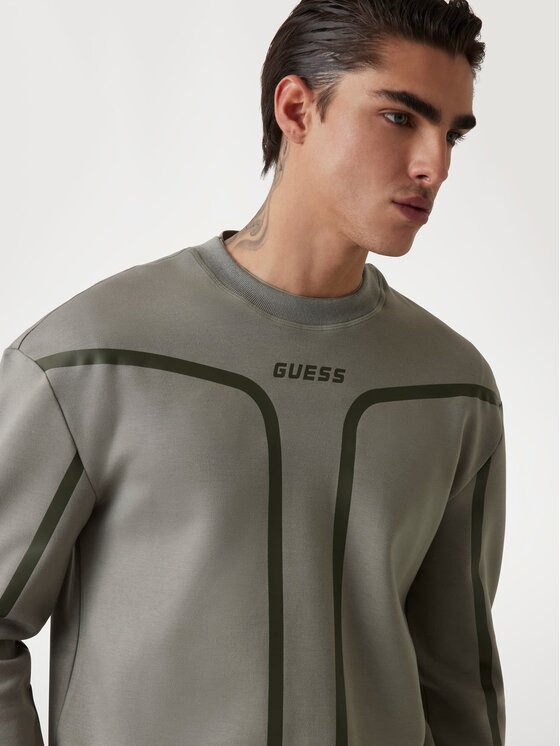 Guess Guess Bluza 171873 Zielony Classic Fit