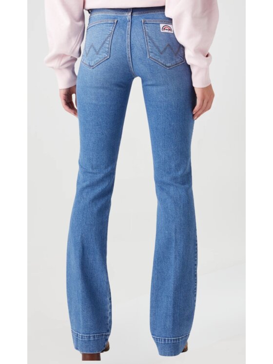Wrangler Wrangler Jeansy Flare Niebieski Flare Fit