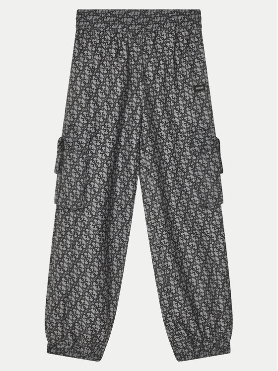 Guess Bavlnené nohavice J5RB09 WH2K0 Čierna Cargo Fit