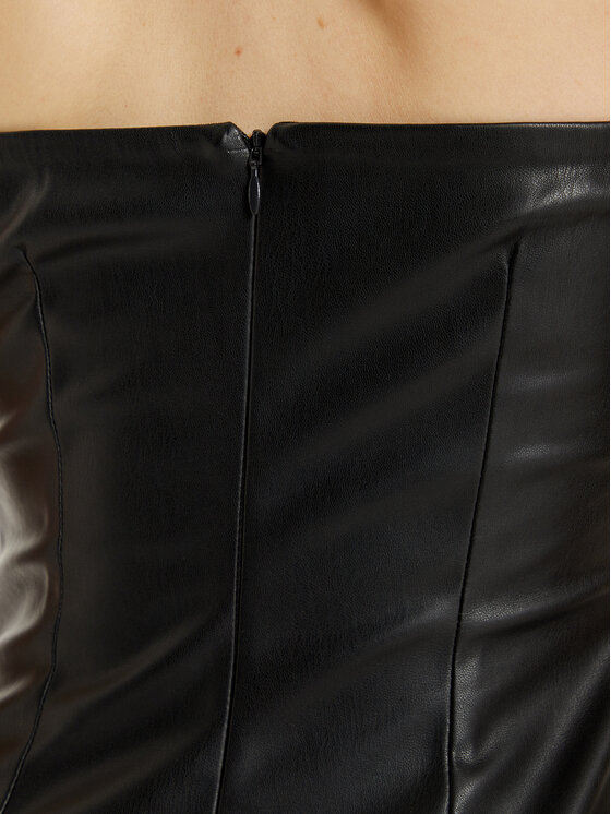 ONLY ONLY Šaty z imitácie kože Esther 15334722 Čierna Slim Fit