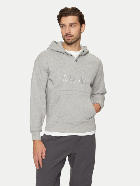 United Colors Of Benetton United Colors Of Benetton Majica dugih rukava 3VVUU201P Siva Relaxed Fit