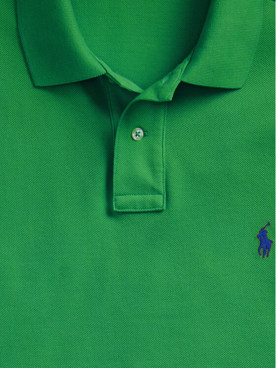 Polo Ralph Lauren Polo Ralph Lauren Тениска с яка и копчета 710782592017 Зелен Custom Slim Fit