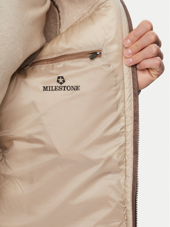 Milestone Milestone Зимова куртка MSAbano 630728 11525-1 Темно-бежевий Regular Fit