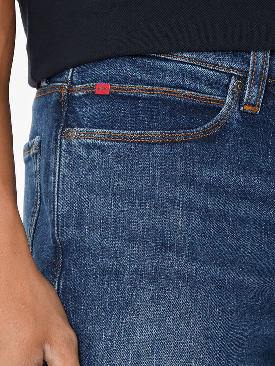 HUGO Hugo Džínsy 708 50511330 Modrá Slim Fit