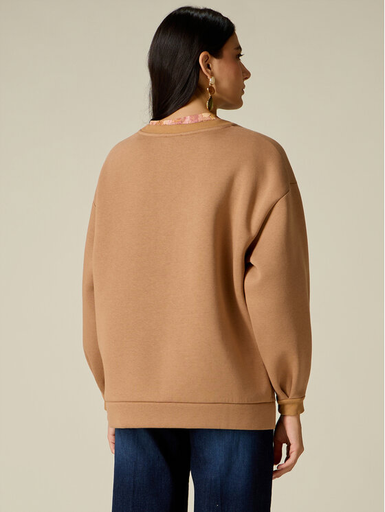 Oltre Oltre Felpa G860E000341N012 Crema Over Fit