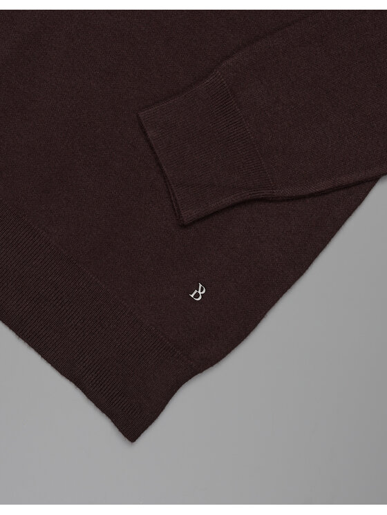 Borgio Borgio Sweter dugenta_br Brązowy Classic Fit
