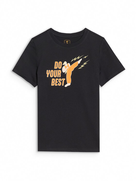 4F 4F T-Shirt HAVE SOME FUN Czarny Regular Fit