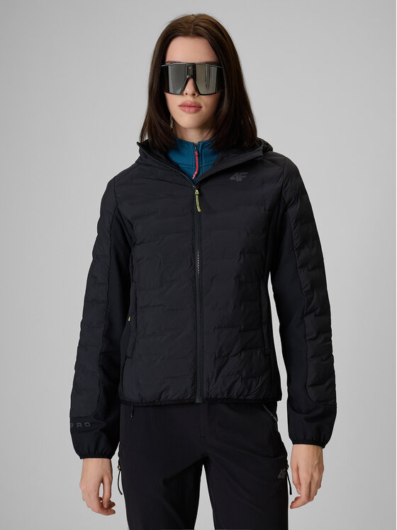 4F 4F Kurtka outdoor TREKKING Czarny Slim Fit