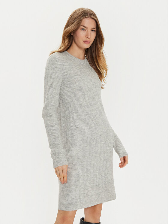 Pieces Pieces Rochie tricotată Ellen 17126082 Gri Regular Fit