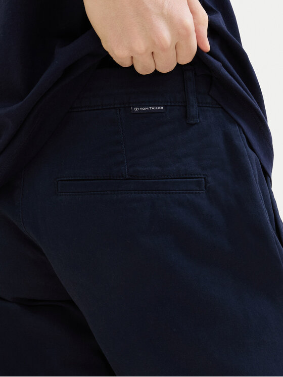 Tom Tailor Tom Tailor Kratke hlače iz tkanine 1040227 Mornarsko modra Slim Fit