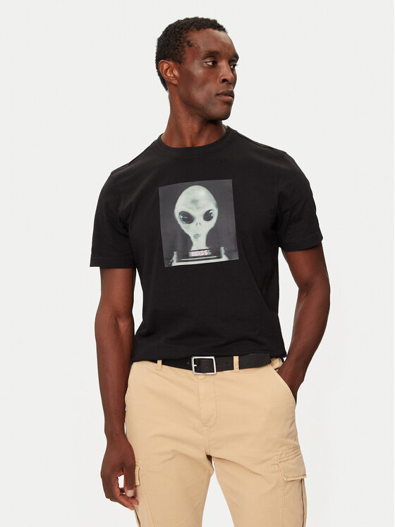 Férfi Póló BOSS, Méret: S, Fekete, 50528190
