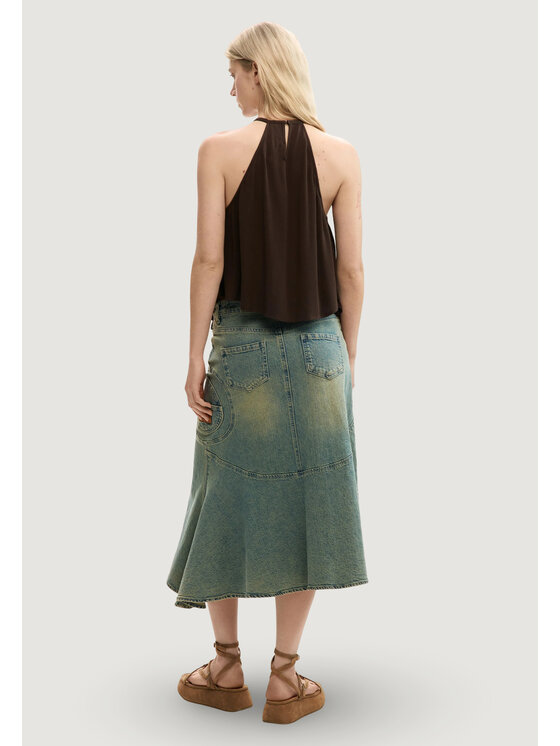 Desigual Desigual Canottiera BLUS_BOTT Marrone Casual Fit