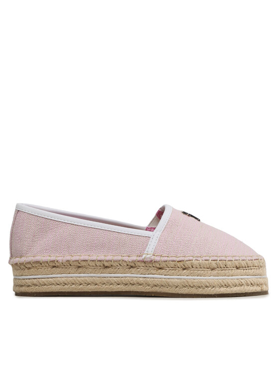 Espadrile Tommy Hilfiger Th Woven Espadrille FW0FW07343 Pink Daisy TOU