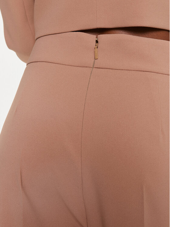 PINKO Pinko Kalhoty z materiálu 100055 A14I Hnědá Straight Fit
