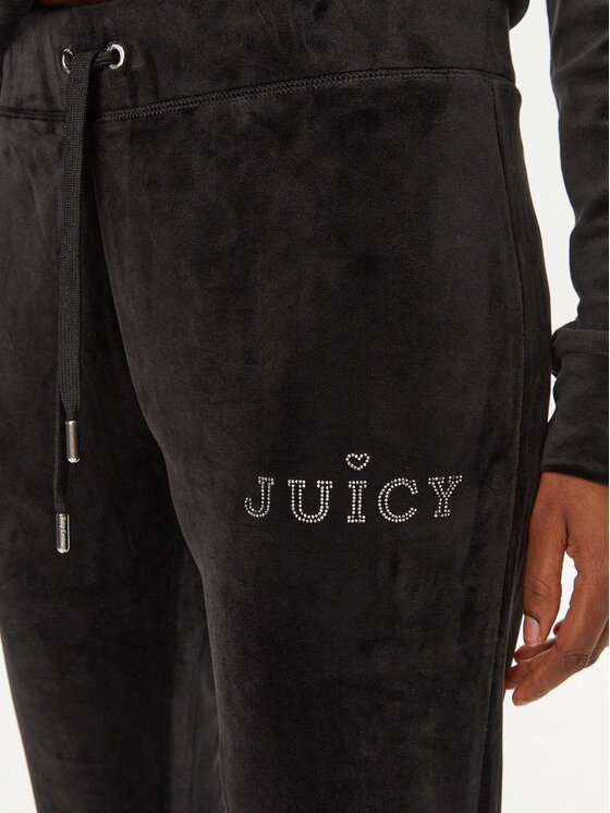 Juicy Couture Juicy Couture Спортивні штани Regal Lisa JCBBJ224829 Чорний Flare Fit