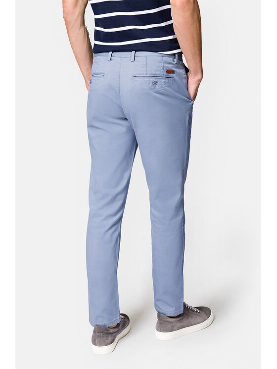 Lancerto Lancerto Spodnie materiałowe Monaco SP082123000005 Błękitny Slim Fit