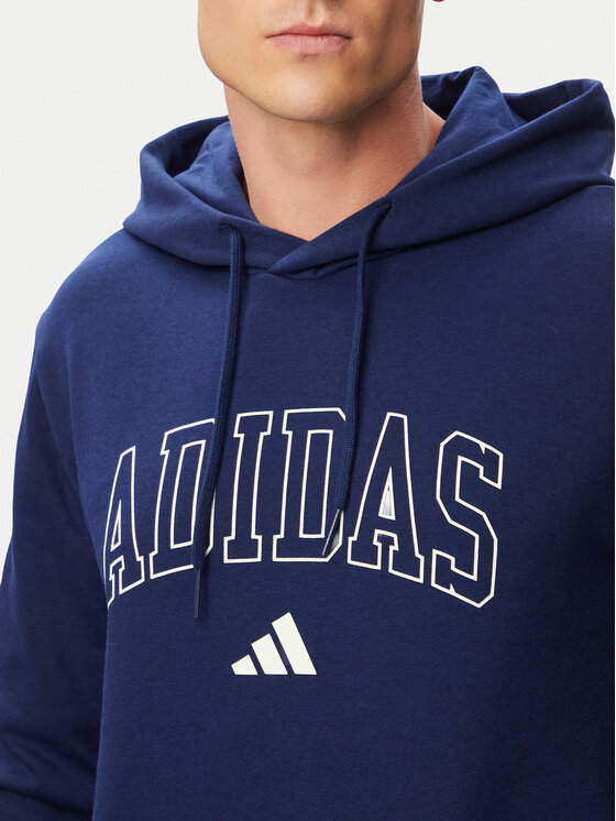 adidas adidas Μπλούζα Collegiate Script Graphic Hoodie KC7186 Μπλε Regular Fit