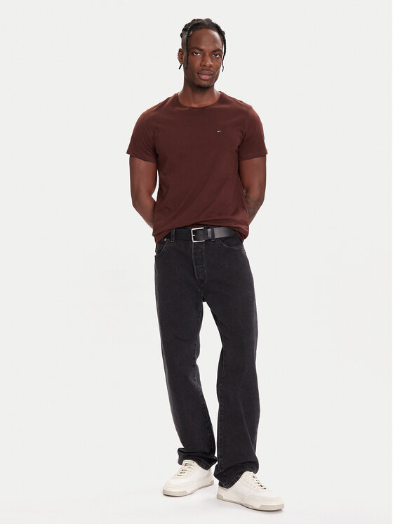 Tommy Jeans Tommy Jeans Тишърт DM0DM04411 Кафяв Regular Fit