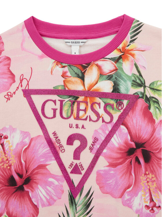 Guess Guess Bluza J6GQ01 KA6R4 Różowy Relaxed Fit