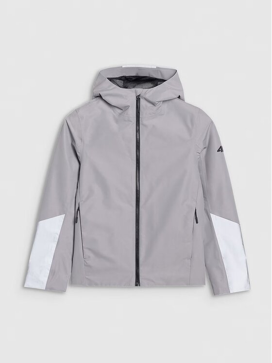 4F 4F Bunda pro přechodné období 4FJWSS25TTJAU0742-25S Šedá Regular Fit