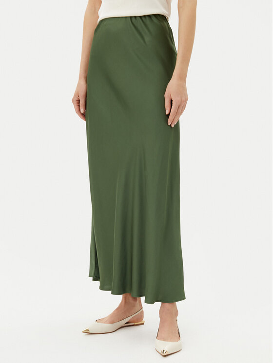 ViCOLO Maxi sukňa TD0472 Zelená Slim Fit