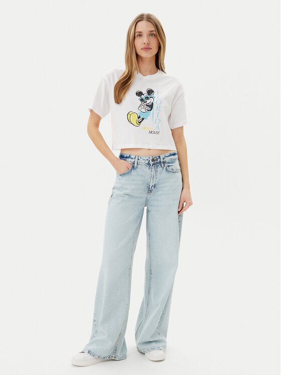 ONLY ONLY Tričko Mickey Minnie 15348126 Biela Regular Fit