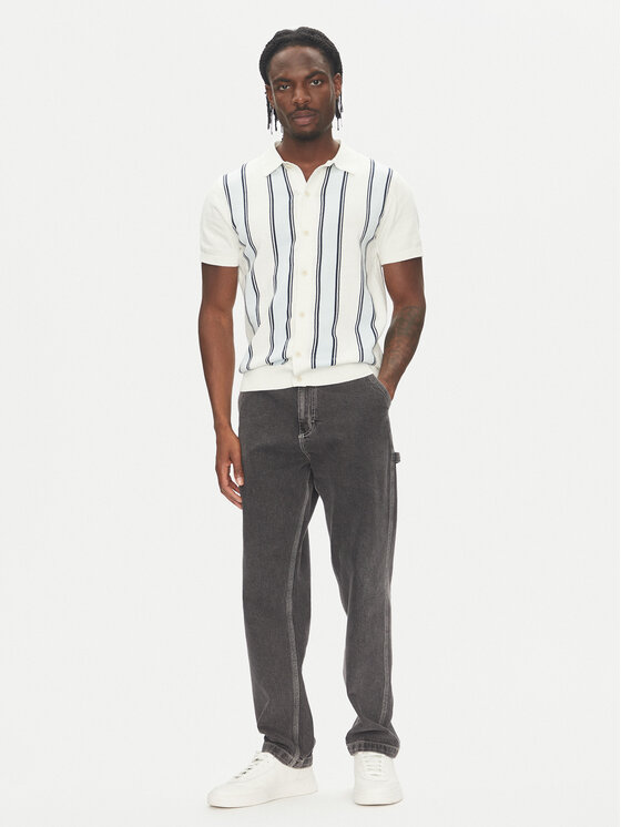 Lindbergh Lindbergh Kardigán 30-804062 Fehér Relaxed Fit