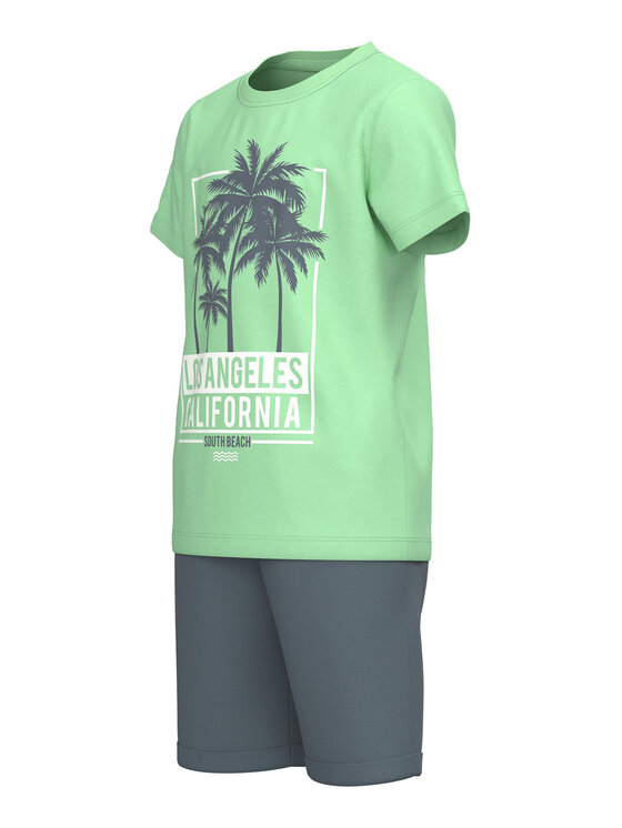 NAME IT NAME IT T-krekla un šortu komplekts 13214392 Zaļš Regular Fit