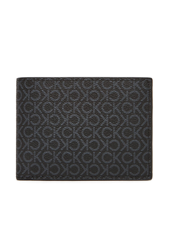 Portfel męski Calvin Klein, Czarny, Ck Must Mono Comp Trifold W Coin LV04D1040G
