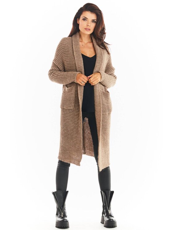 Awama Awama Cardigan A391 Beige Basic Fit