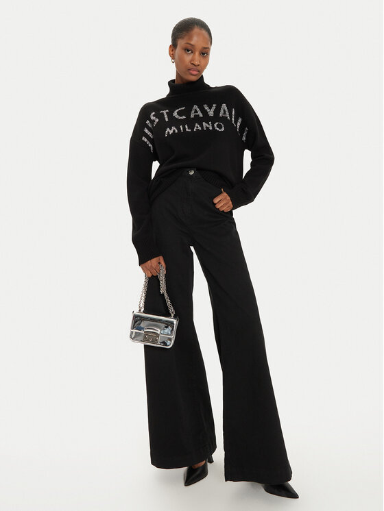 Just Cavalli Just Cavalli Garbó 77PAFM22 Fekete Regular Fit