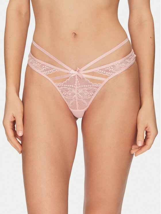 Hunkemöller Hunkemöller Set od 3 para tangica 301423 Ružičasta
