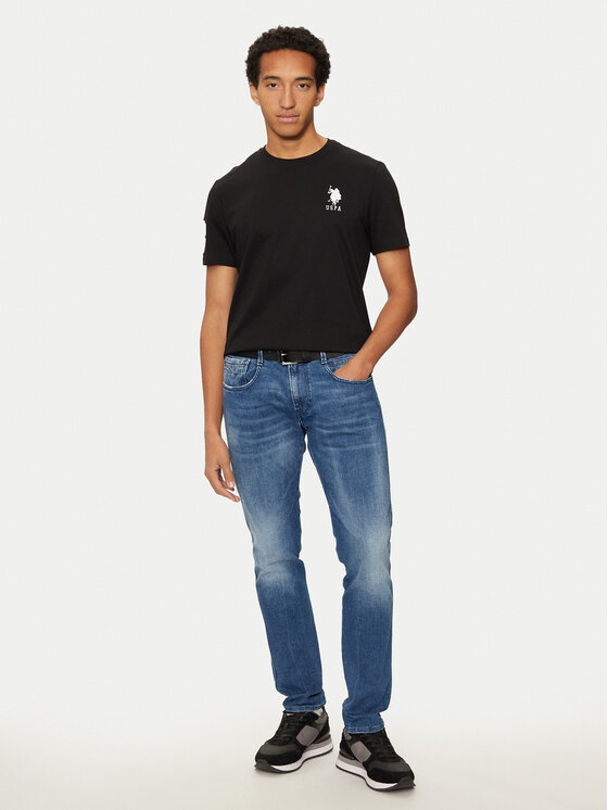 U.S. Polo Assn. U.S. Polo Assn. Marškinėliai MUP3311 Juoda Slim Fit