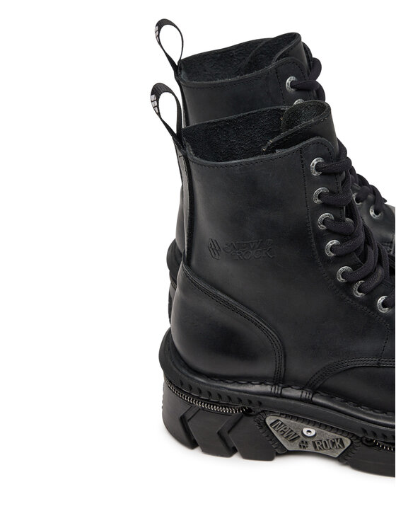 NEW ROCK NEW ROCK Schnürstiefel M-MILI084N-S6 Schwarz
