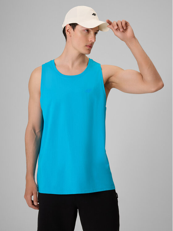 4F 4F Tank top BASIC 5 Niebieski Regular Fit