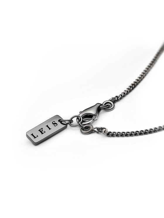 Leis Leis Náramek Minimal Black Stříbrné rhodiování