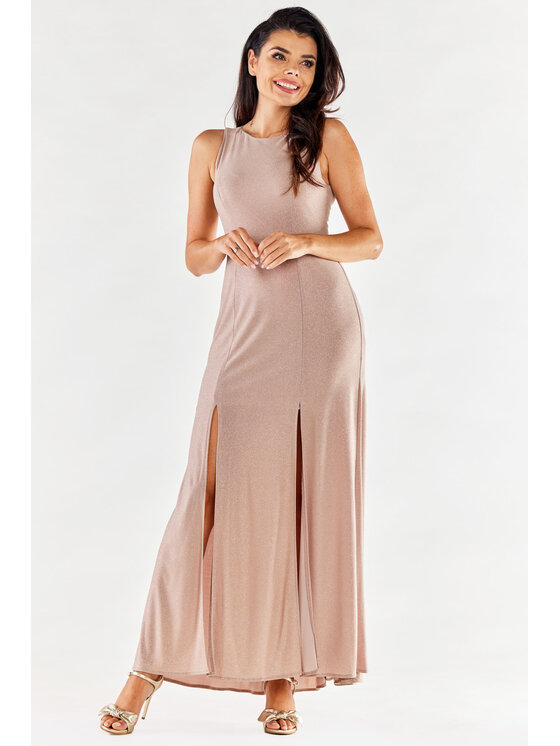 Awama Awama Abito da sera A549 Beige Basic Fit