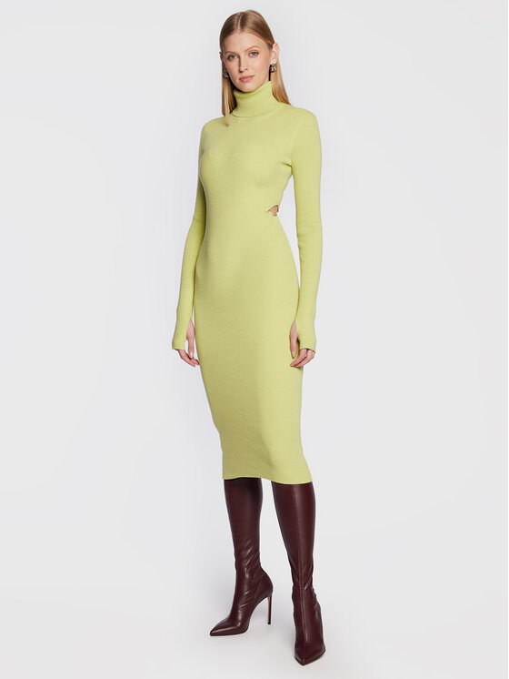 Herskind Herskind Úpletové šaty Fabienne 4630853 Zelená Slim Fit