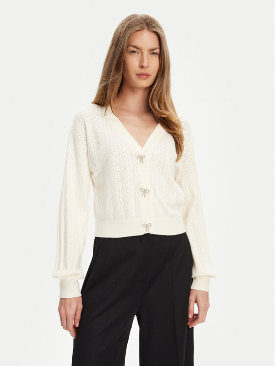 Guess Guess Cardigan W5YR01 Z2ZK2 Alb Regular Fit