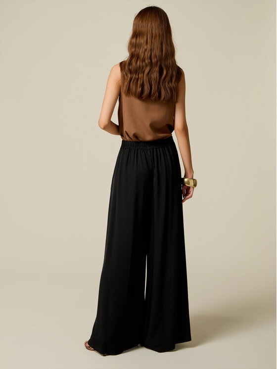 Oltre Oltre Spodnie materiałowe P00QJ002443N033 Czarny Baggy Fit