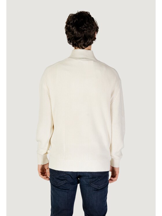 Calvin Klein Jeans Calvin Klein Jeans Sweter MIXED STITCH HIGH Biały To Fit