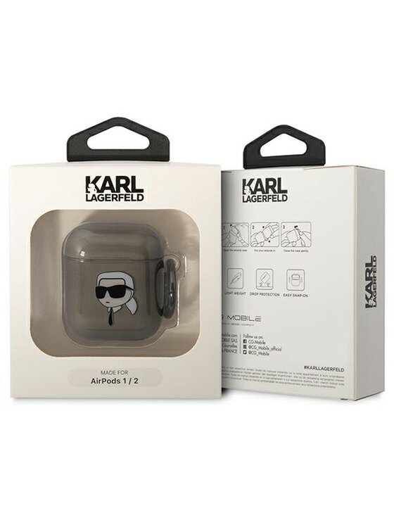 KARL LAGERFELD KARL LAGERFELD Etui na słuchawki AirPods 1/2 Czarny