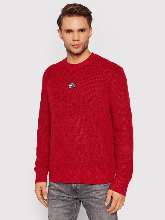 Tommy Jeans Tommy Jeans Maglione Solid Badge DM0DM11341 Rosso Relaxed Fit