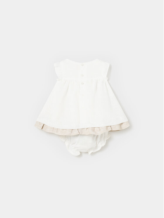 Mayoral Mayoral Sommerkleid 1828 Écru Regular Fit