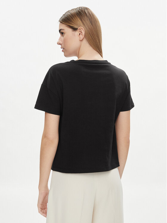 Liu Jo Liu Jo Tricou VA4156 JS923 Negru Relaxed Fit