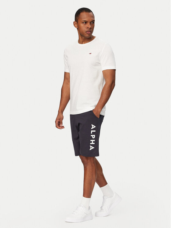 Alpha Industries Alpha Industries Športne kratke hlače Jersey 116366 Mornarsko modra Regular Fit