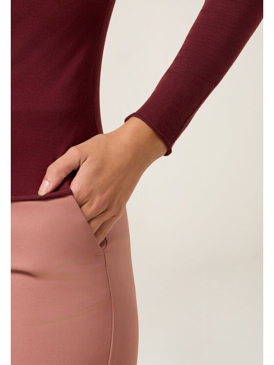 Oltre Oltre T-shirt G049J104293N036 Bordeaux Slim Fit