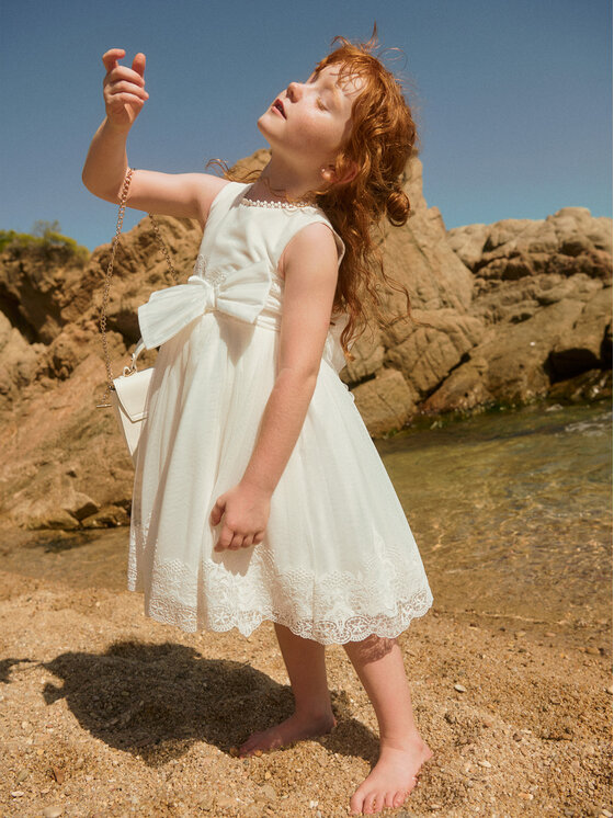 Abel & Lula Abel & Lula Елегантне плаття 5051 Білий Regular Fit