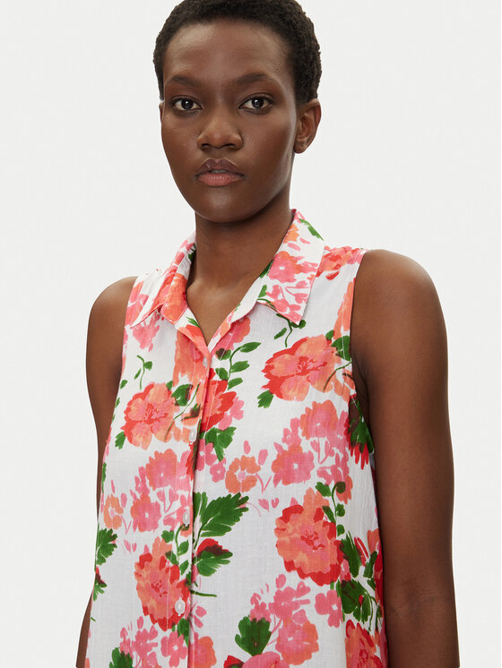 Iconique Iconique Φόρεμα πουκάμισο IC25-044 Λευκό Regular Fit